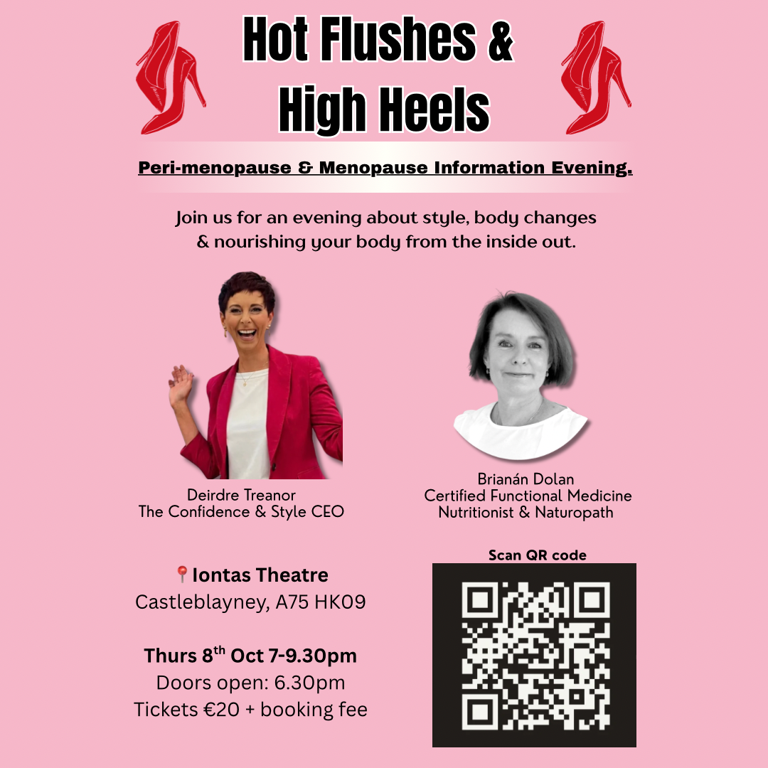 Hot Flushes & High Heels — peri-menopause & menopause information evening poster